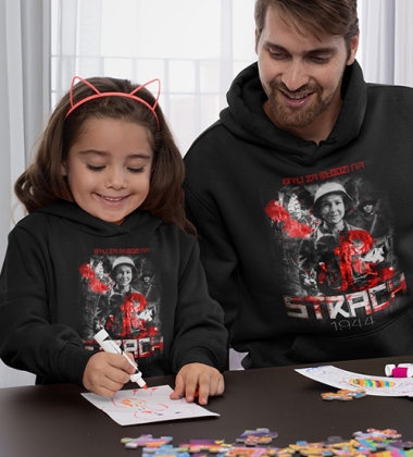 Bluza z kapturem dziecięca BYLI ZA MŁODZI NA STRACH